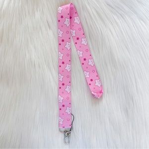 Pink stars lanyard